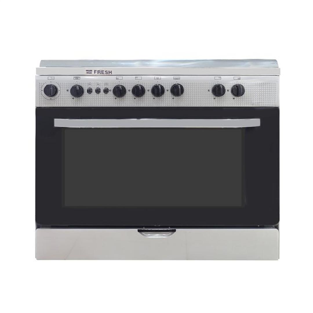CUISINIERE ASTECH 6FEUX 80X60 A GAZ AVEC FOUR A GAZ INOXE