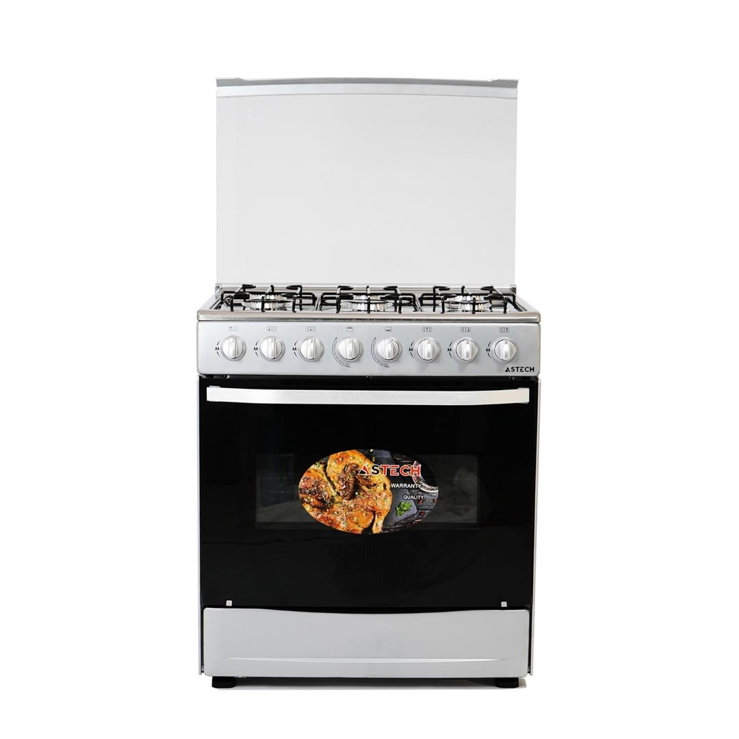 CUISINIERE ASTECH 4FEUX 60X60 ELECTRIQUE AVEC FOUR ELECTRIQUE GRIS G