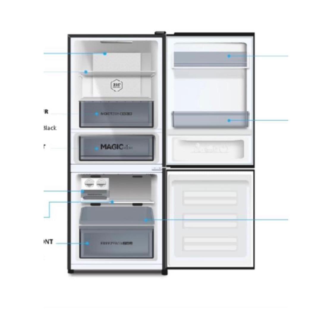 REFRIGERATEUR HAIER COMBINE TIROIRS NOIR G miniature 2